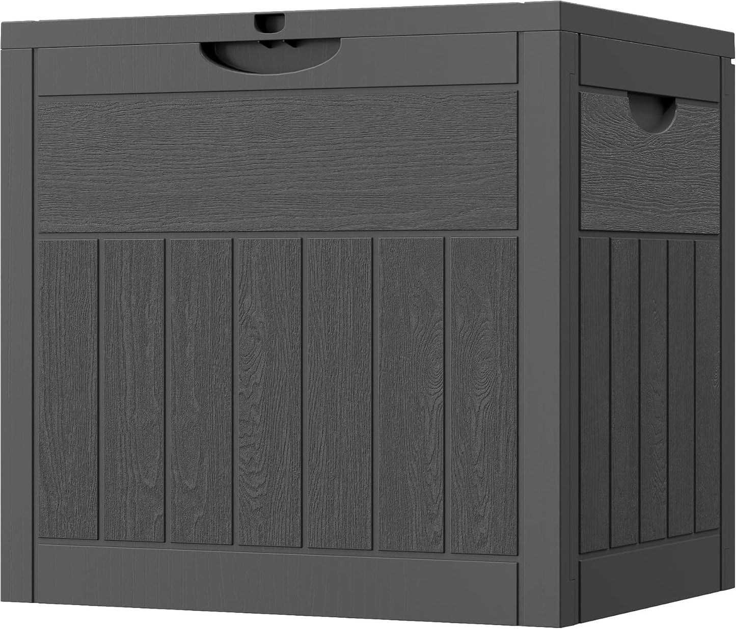 33 Gallon Deck Box, Small Outdoor Storage Box Waterproof, Lockable Secure Package Bin Delivery Box for Outside Front Porch, Patio Cushions Storage Box, Delivery Driver Snack Box for Porch, White